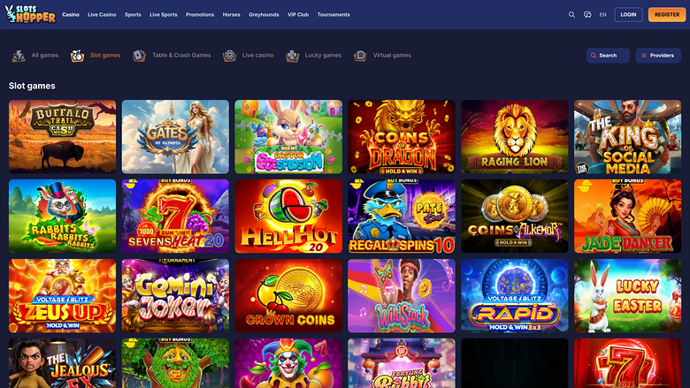 SlotsHopper Casino — Games lobby