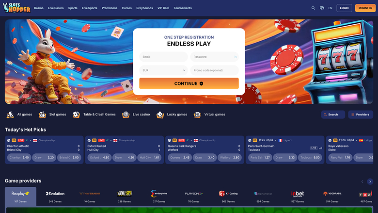 SlotsHopper Casino — Homepage