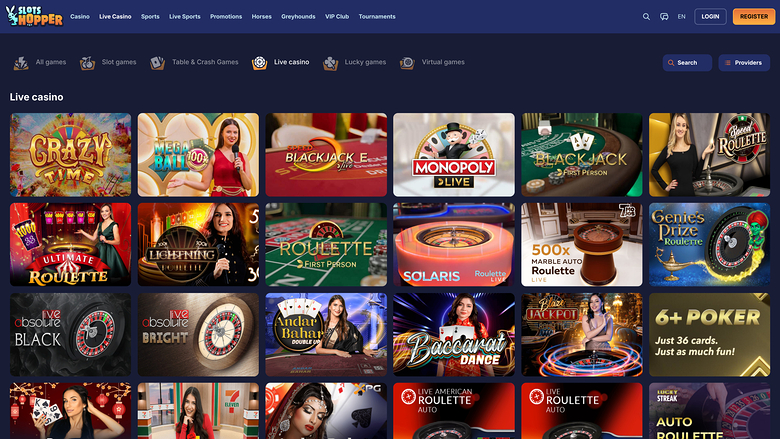 SlotsHopper Casino — Livedealer