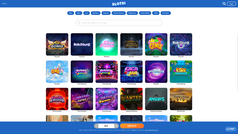 Slotsi Casino — Games lobby