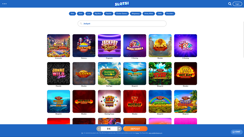 Slotsi Casino — Jackpot games
