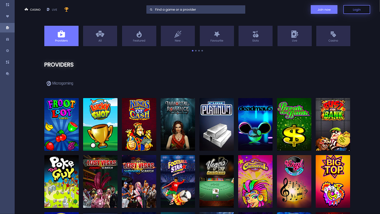SlotSite.com Casino — Games by studio