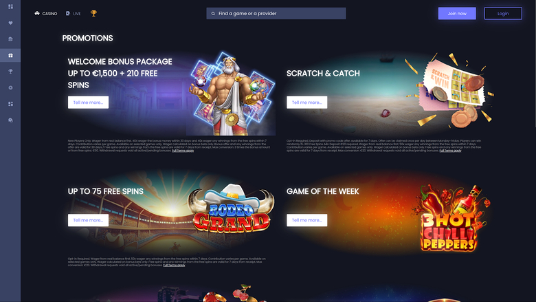 SlotSite.com Casino — Promotions page