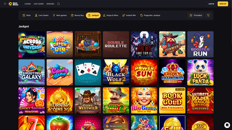 Slotsmines Casino — Jackpot games