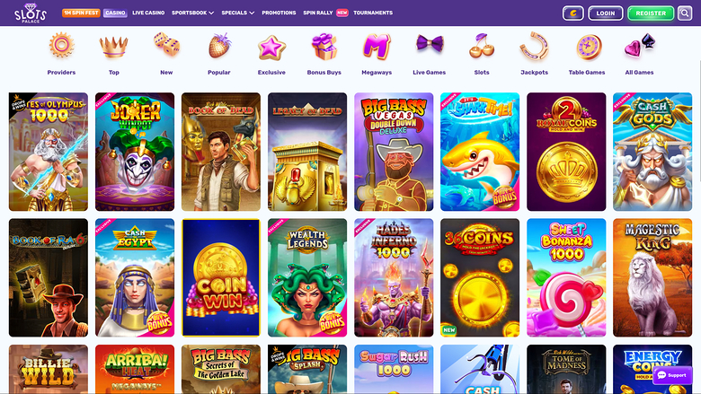SlotsPalace Casino — Games lobby
