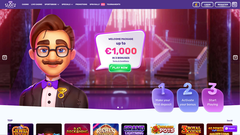 SlotsPalace Casino — Homepage