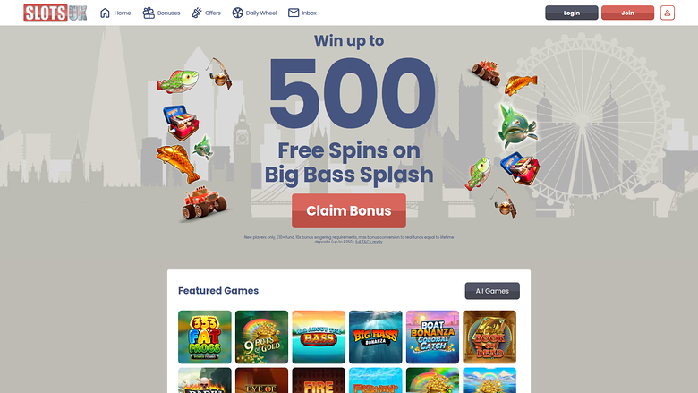 SlotsUK Casino — Homepage