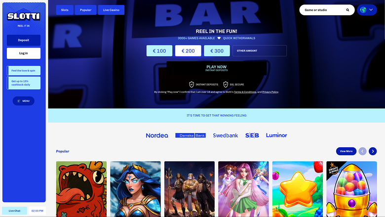 Slotti Casino — Homepage