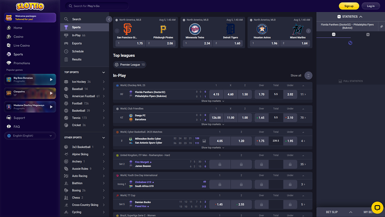 Slottio Casino — Sportsbook