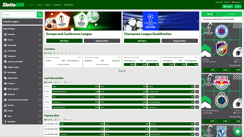 SlottoJam Casino — Sportsbook