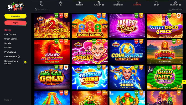 SlottyWay Casino — Jackpot games