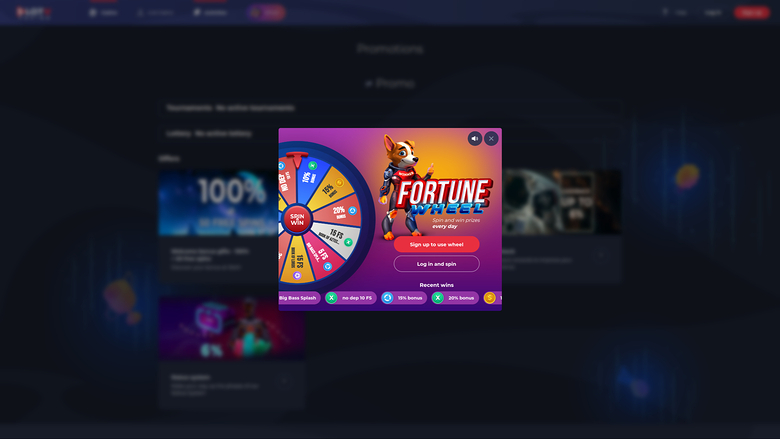 SlotV Casino — Fortune wheel