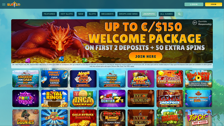 Slotzo Casino — Jackpot games