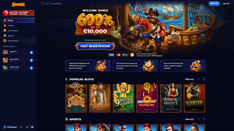 Smash Casino — Homepage
