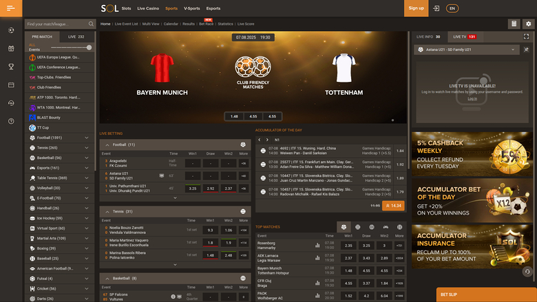 SOL Casino — Sportsbook