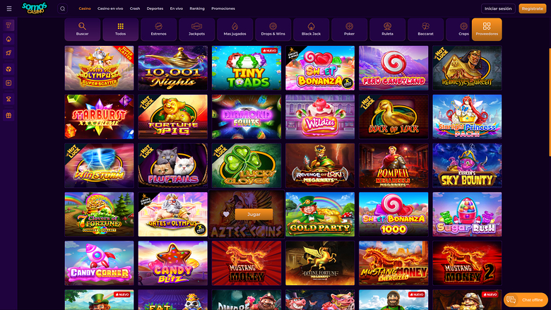 Somos Casino — Games lobby
