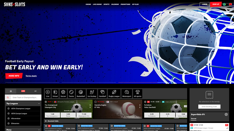 Sons of Slots Casino — Sportsbook