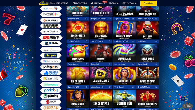 Spassino Casino — Games by studio