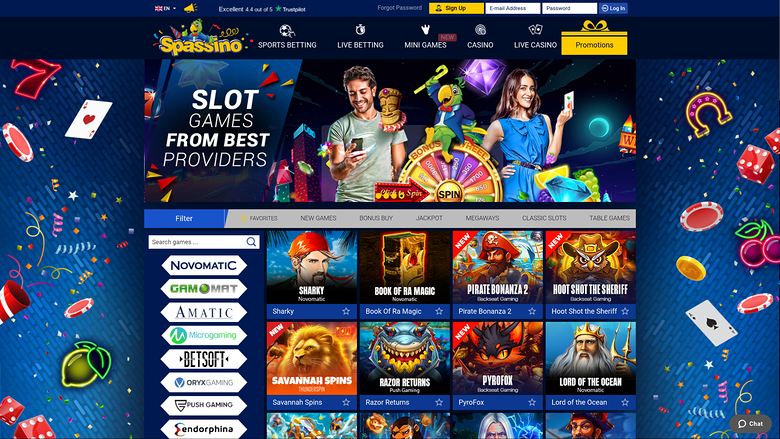 Spassino Casino — Games lobby