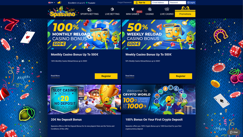 Spassino Casino — Promotions page