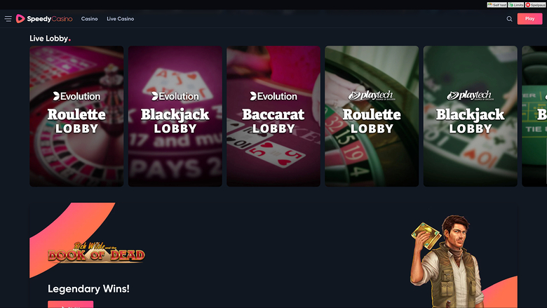 Speedy Casino — Games by studio