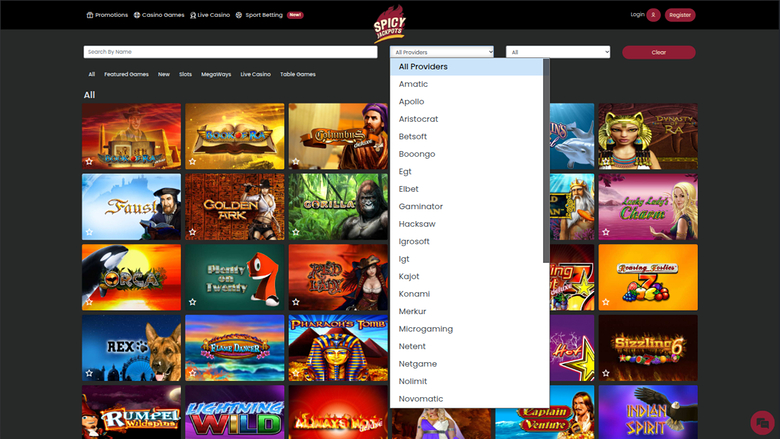SpicyJackpots Casino — Jackpot games