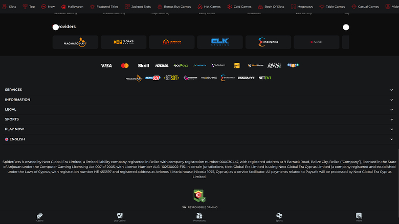 SpiderBets Casino — Developers