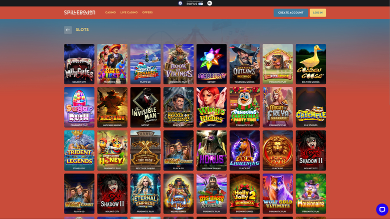 Spilleboden — Games lobby