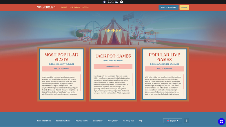 Spilleboden — Promotions page