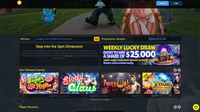 Spin Dimension Casino — Jackpot games