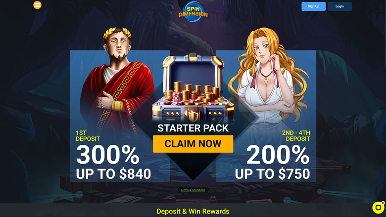 Spin Dimension Casino — Promotions page
