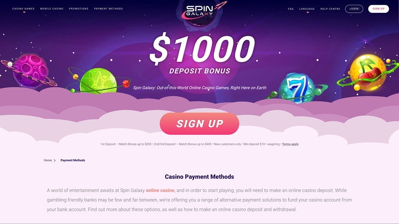 Spin Galaxy — Homepage