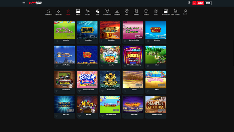 Spin Rider Casino — Games lobby
