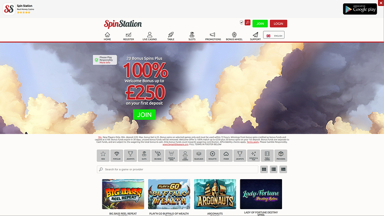 Spin Station Casino — Homepage