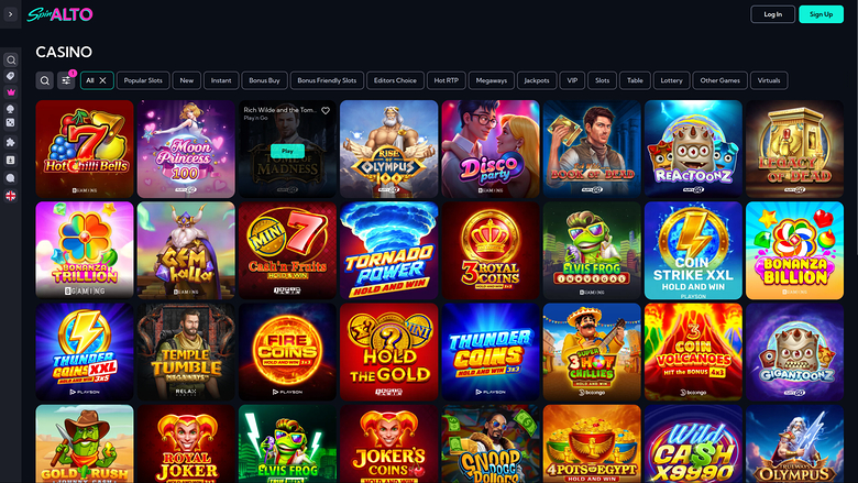 Spinalto Casino — Games lobby