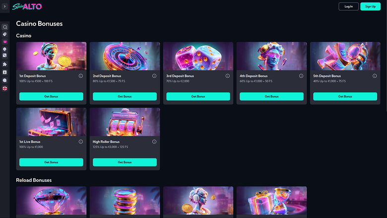 Spinalto Casino — Promotions page