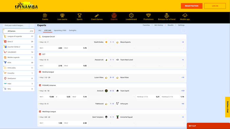 Spinamba Casino — Sportsbook