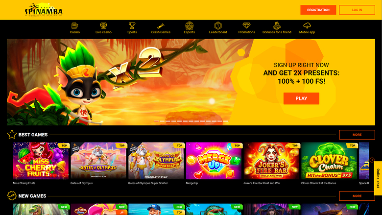 Spinamba Casino — Homepage