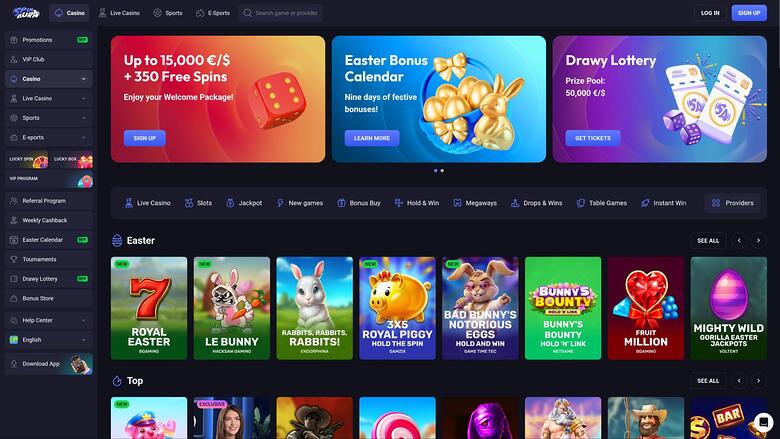 SpinAura Casino — Homepage