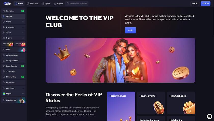 SpinAura Casino — VIP section