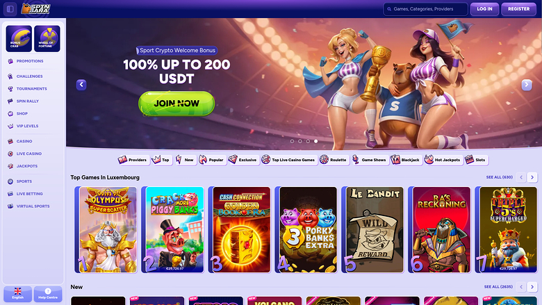 Spinbara Casino — Homepage