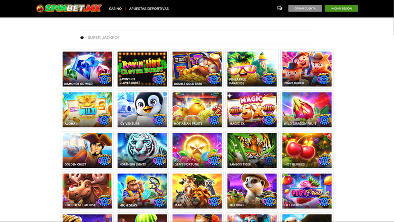 SpinBet — Jackpot games