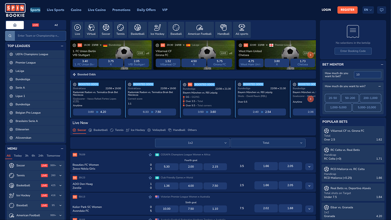 Spinbookie Casino — Sportsbook