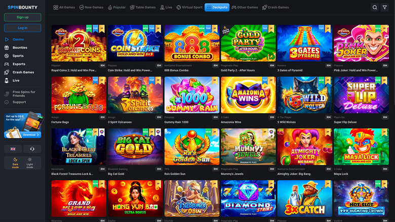 SpinBounty Casino — Jackpot games