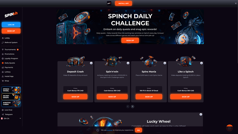 Spinch — Daily quests