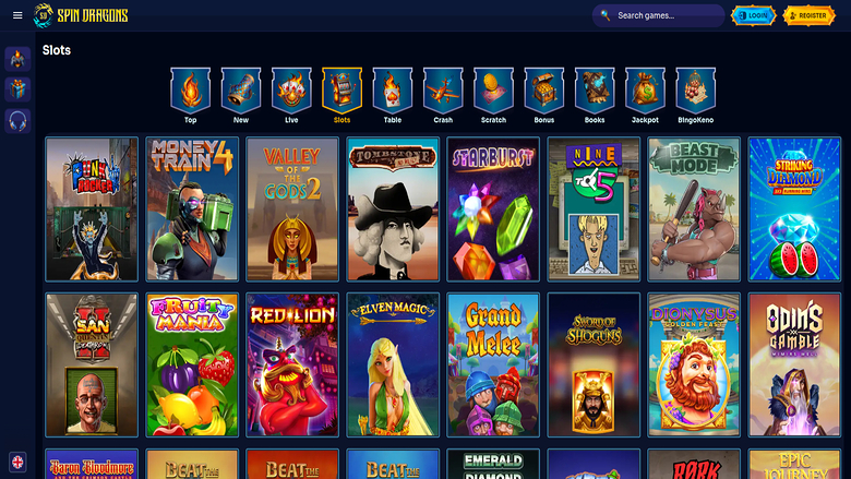 SpinDragons Casino — Games lobby