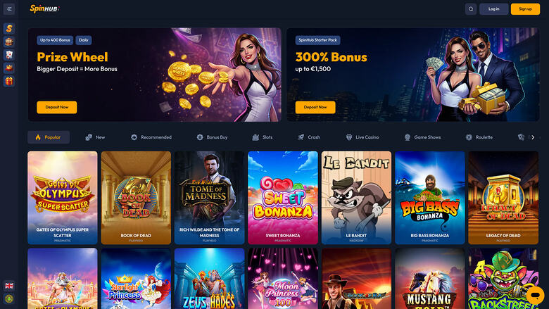 Spinhub Casino — Homepage