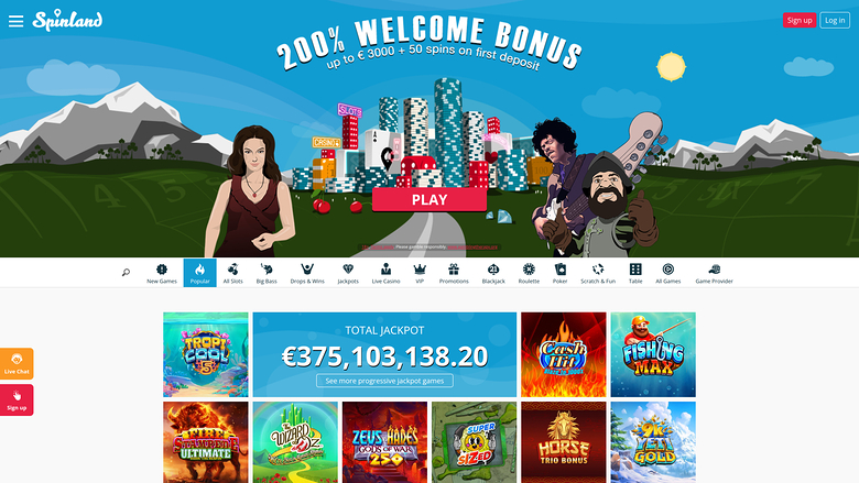 Spinland Casino — Homepage