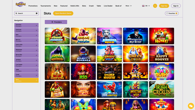 Spinland.bet Casino — Games lobby