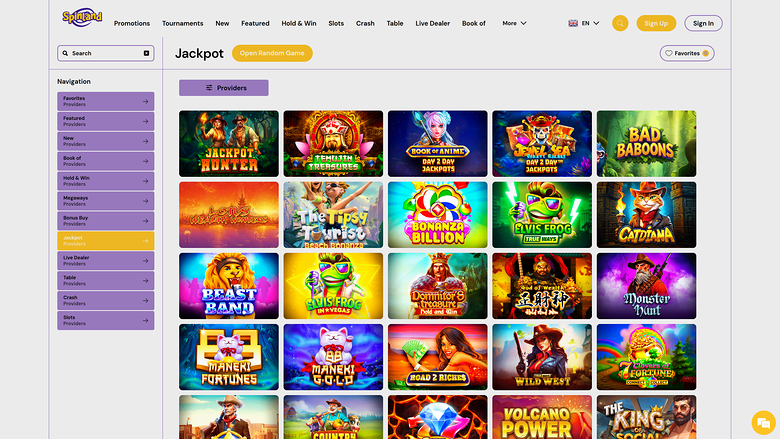 Spinland.bet Casino — Jackpot games